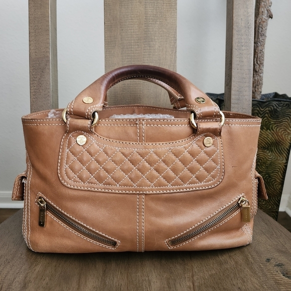 Celine Camel Leather Boogie Handbag - Picture 1 of 15